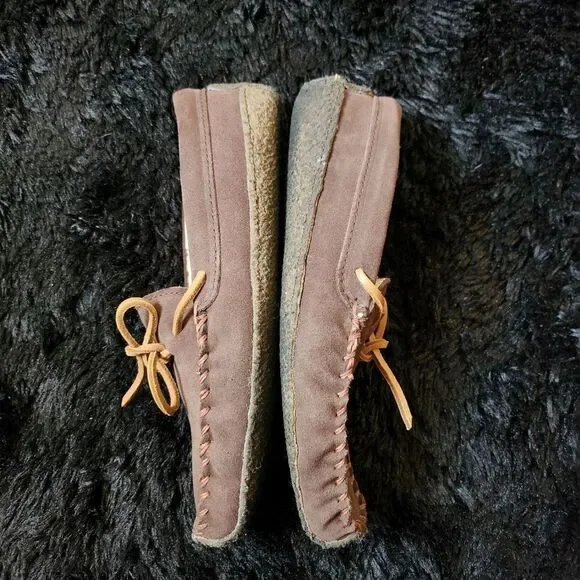 Lands' End Brown Suede Loafers - Picture 3 of 5